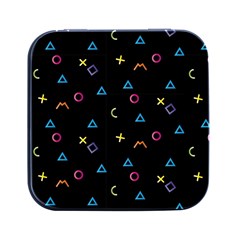 Kids , Kids , Background, Doodle Square Metal Box (black) by kyorashop23