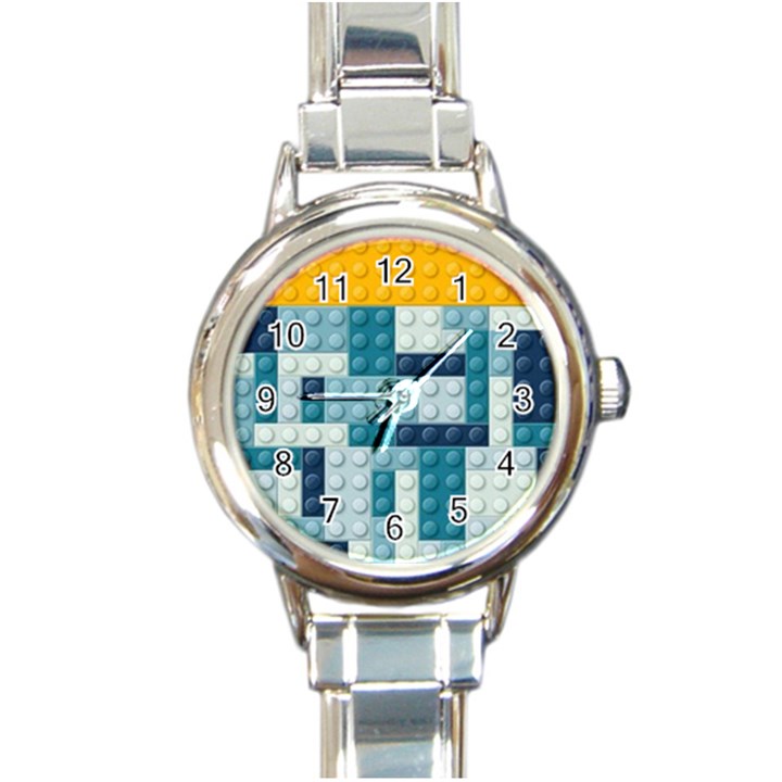 Lego, Background, Dots Round Italian Charm Watch