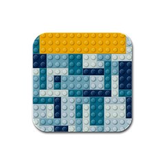 Lego, Background, Dots Rubber Square Coaster (4 Pack) by kyorashop23