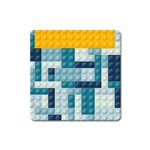 Lego, Background, Dots Square Magnet Front