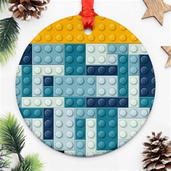 Lego, Background, Dots Round Ornament (two Sides)