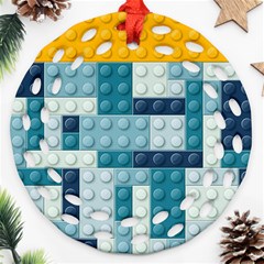 Lego, Background, Dots Ornament (round Filigree)