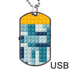 Lego, Background, Dots Dog Tag Usb Flash (two Sides) by kyorashop23