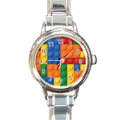 Lego, Constructor Round Italian Charm Watch by kyorashop23