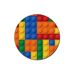 Lego, Constructor Rubber Round Coaster (4 Pack) by kyorashop23