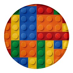 Lego, Constructor Round Glass Fridge Magnet (4 Pack) by kyorashop23