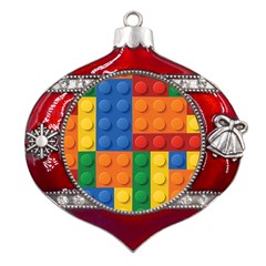 Lego, Constructor Metal Snowflake And Bell Red Ornament