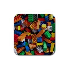 Lego, Toy Block, Colorfulness, Kids Rubber Coaster (square) by kyorashop23