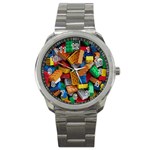 Lego, Toy Block, Colorfulness, Kids Sport Metal Watch Front