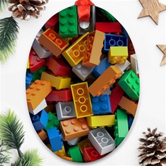 Lego, Toy Block, Colorfulness, Kids Oval Ornament (two Sides)