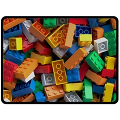 Lego, Toy Block, Colorfulness, Kids Two Sides Fleece Blanket (large) by kyorashop23