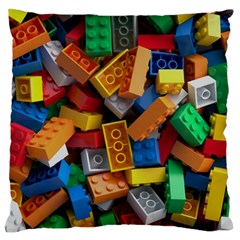 Lego, Toy Block, Colorfulness, Kids Standard Premium Plush Fleece Cushion Case (two Sides) by kyorashop23