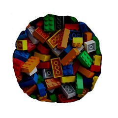 Lego, Toy Block, Colorfulness, Kids Standard 15  Premium Flano Round Cushions by kyorashop23