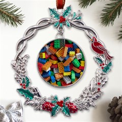 Lego, Toy Block, Colorfulness, Kids Metal X mas Wreath Holly Leaf Ornament