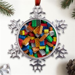 Lego, Toy Block, Colorfulness, Kids Metal Large Snowflake Ornament by kyorashop23