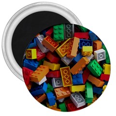 Lego, Toy Block, Colorfulness 3  Magnets by kyorashop23