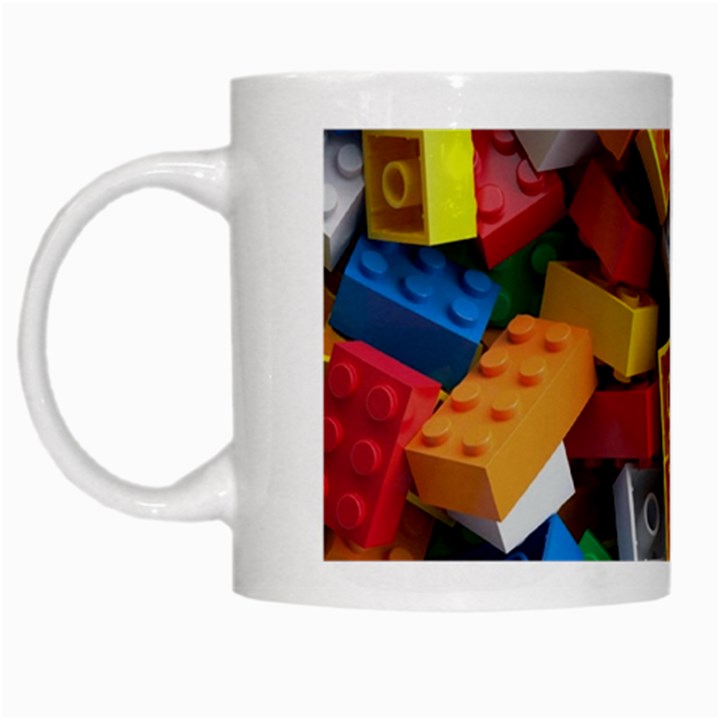 Lego, Toy Block, Colorfulness White Mug