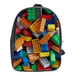 Lego, Toy Block, Colorfulness School Bag (Large) Front