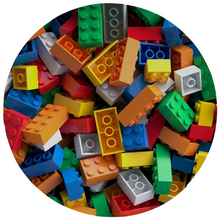 Lego, Toy Block, Colorfulness Wooden Puzzle Round