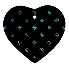 Noice, Dark, Gamer, Games, Gaming, Logo Ornament (Heart)