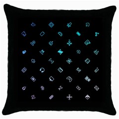 Noice, Dark, Gamer, Games, Gaming, Logo Throw Pillow Case (Black)