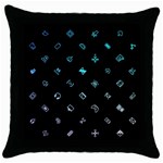 Noice, Dark, Gamer, Games, Gaming, Logo Throw Pillow Case (Black) Front