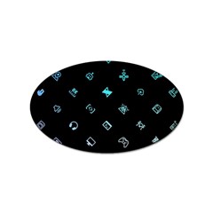 Noice, Dark, Gamer, Games, Gaming, Logo Sticker Oval (100 pack)