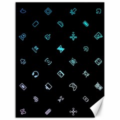 Noice, Dark, Gamer, Games, Gaming, Logo Canvas 12  x 16 