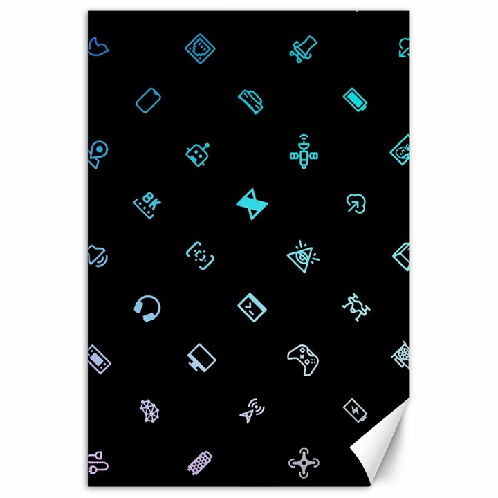 Noice, Dark, Gamer, Games, Gaming, Logo Canvas 20  x 30 