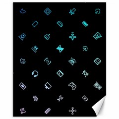 Noice, Dark, Gamer, Games, Gaming, Logo Canvas 11  x 14 