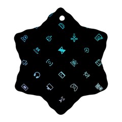 Noice, Dark, Gamer, Games, Gaming, Logo Snowflake Ornament (Two Sides)