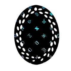 Noice, Dark, Gamer, Games, Gaming, Logo Oval Filigree Ornament (two Sides) by kyorashop23