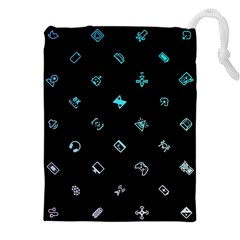 Noice, Dark, Gamer, Games, Gaming, Logo Drawstring Pouch (4XL)