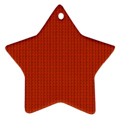 Orange Lego Texture Macro, Orange Dots Background Star Ornament (two Sides)