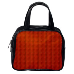 Orange Lego Texture Macro, Orange Dots Background Classic Handbag (one Side)