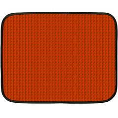 Orange Lego Texture Macro, Orange Dots Background Fleece Blanket (mini) by kyorashop23