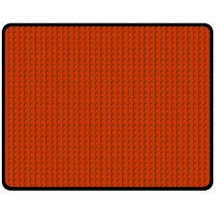 Orange Lego Texture Macro, Orange Dots Background Fleece Blanket (medium) by kyorashop23