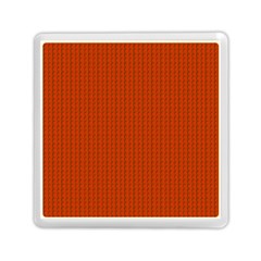 Orange Lego Texture Macro, Orange Dots Background Memory Card Reader (square) by kyorashop23