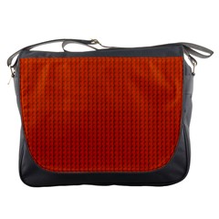 Orange Lego Texture Macro, Orange Dots Background Messenger Bag by kyorashop23