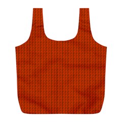 Orange Lego Texture Macro, Orange Dots Background Full Print Recycle Bag (l) by kyorashop23