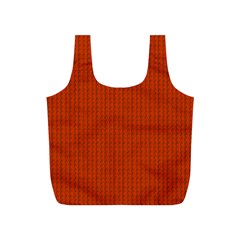 Orange Lego Texture Macro, Orange Dots Background Full Print Recycle Bag (s) by kyorashop23