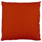 Orange Lego Texture Macro, Orange Dots Background Large Premium Plush Fleece Cushion Case (One Side) Front