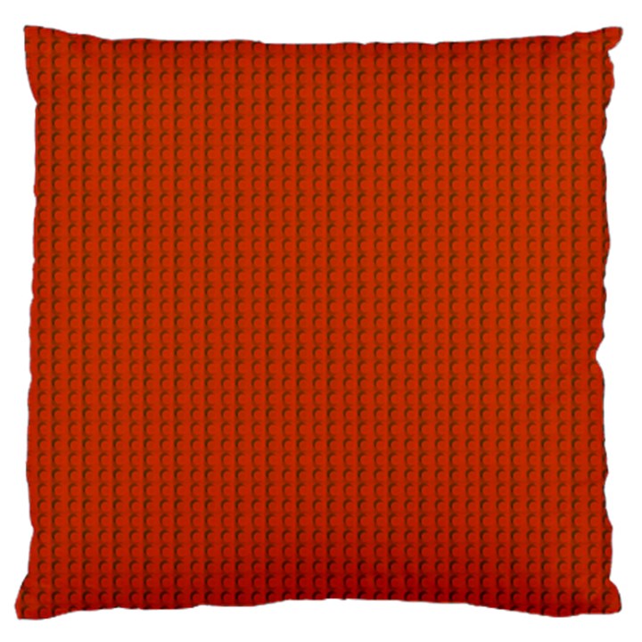 Orange Lego Texture Macro, Orange Dots Background Large Premium Plush Fleece Cushion Case (One Side)