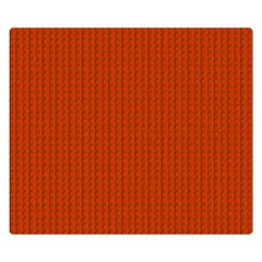 Orange Lego Texture Macro, Orange Dots Background Two Sides Premium Plush Fleece Blanket (kids Size) by kyorashop23