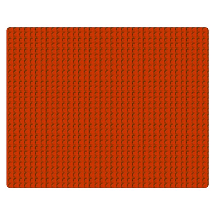 Orange Lego Texture Macro, Orange Dots Background Two Sides Premium Plush Fleece Blanket (Teen Size)