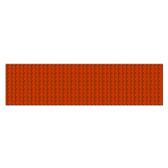 Orange Lego Texture Macro, Orange Dots Background Oblong Satin Scarf (16  X 60 ) by kyorashop23