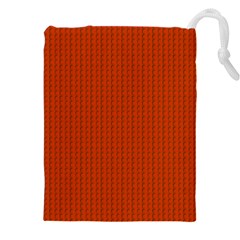 Orange Lego Texture Macro, Orange Dots Background Drawstring Pouch (4xl) by kyorashop23