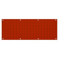 Orange Lego Texture Macro, Orange Dots Background Banner And Sign 8  X 3  by kyorashop23