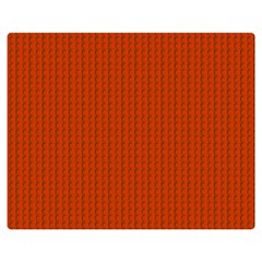 Orange Lego Texture Macro, Orange Dots Background Premium Plush Fleece Blanket (medium) by kyorashop23