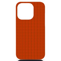 Orange Lego Texture Macro, Orange Dots Background Iphone 14 Pro Black Uv Print Case by kyorashop23